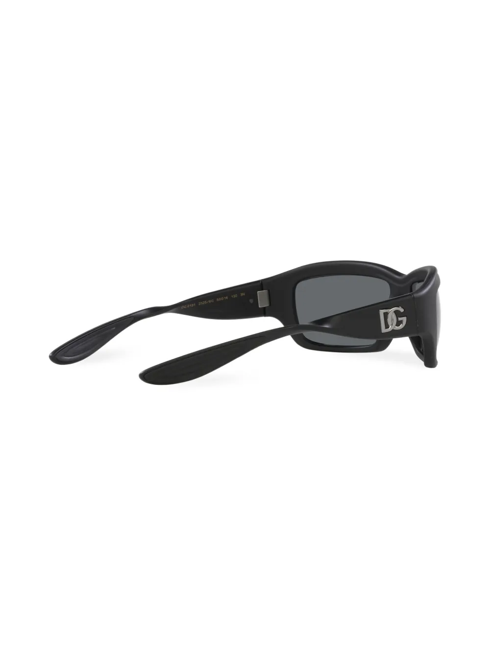 Dolce & Gabbana Eyewear DG Toy zonnebril met rechthoekig montuur Zwart
