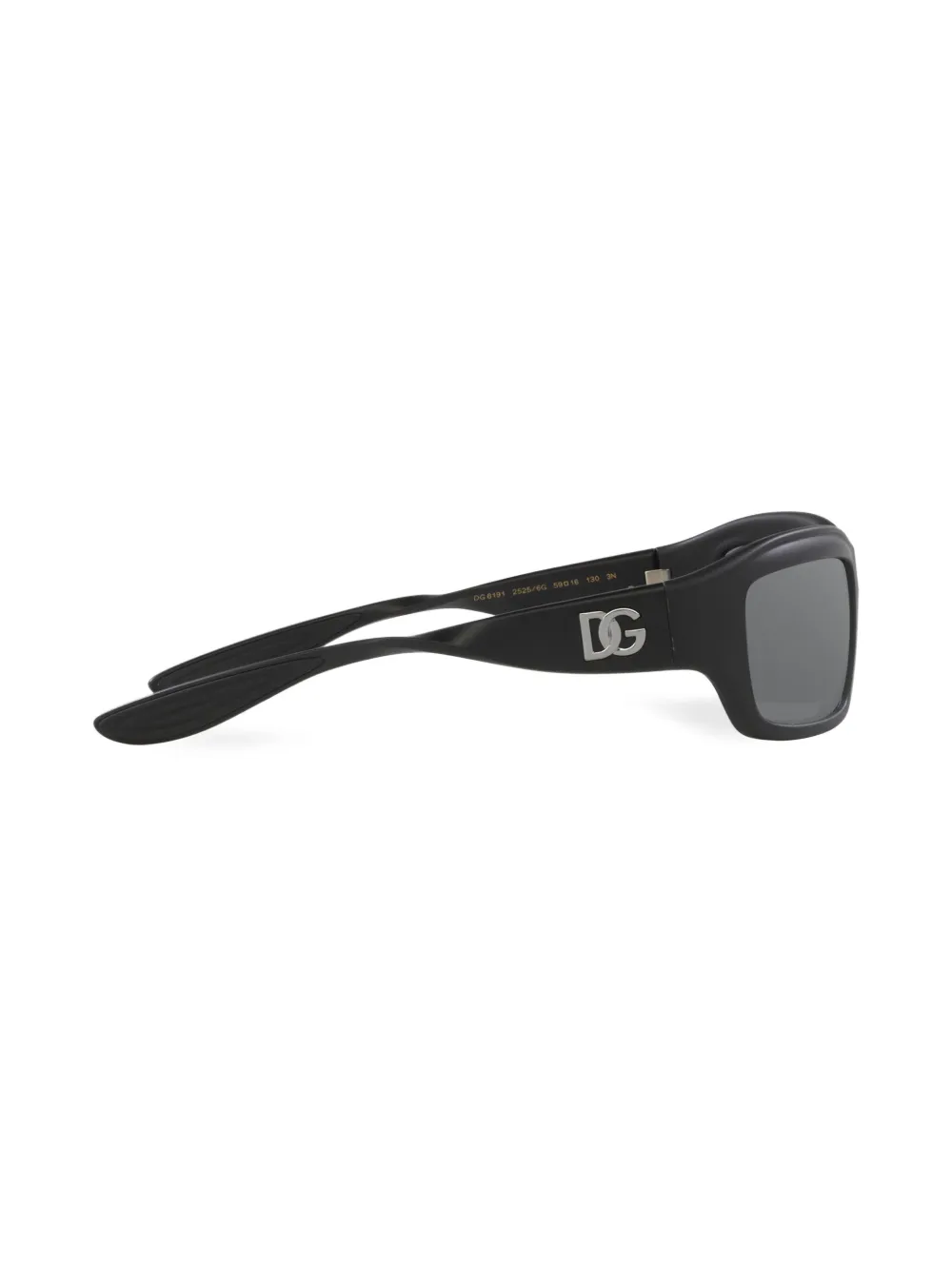 Dolce & Gabbana Eyewear DG Toy zonnebril met rechthoekig montuur Zwart