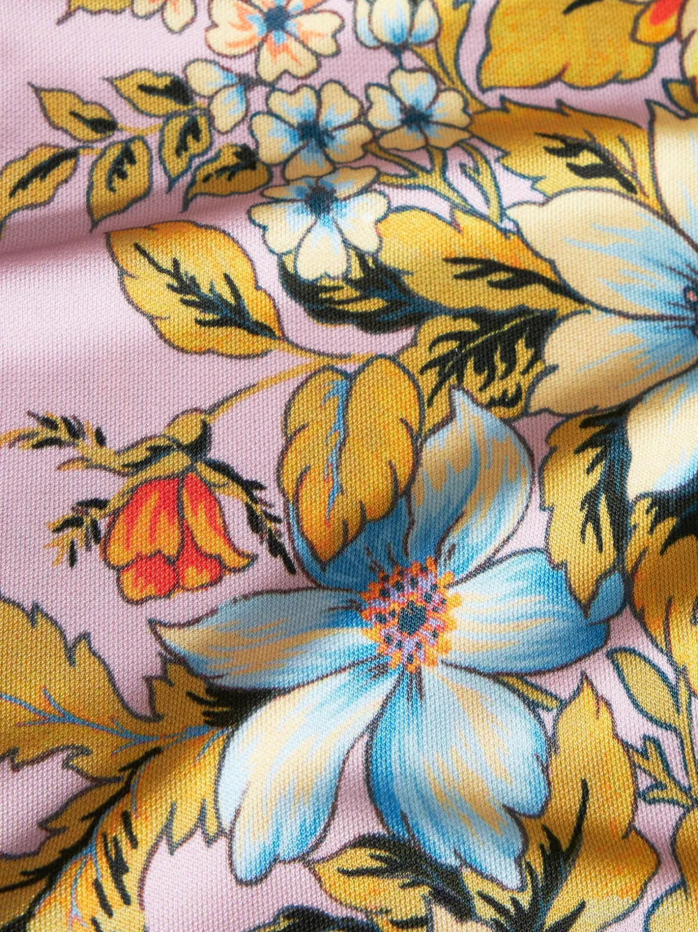 ETRO T-shirt met bloemenprint en boothals Roze