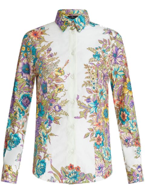 ETRO floral-print stretch-cotton shirt Women