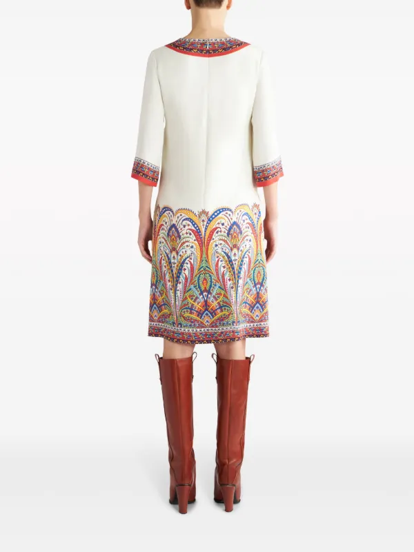 ETRO ペイズリー ドレス | ホワイト | FARFETCH JP