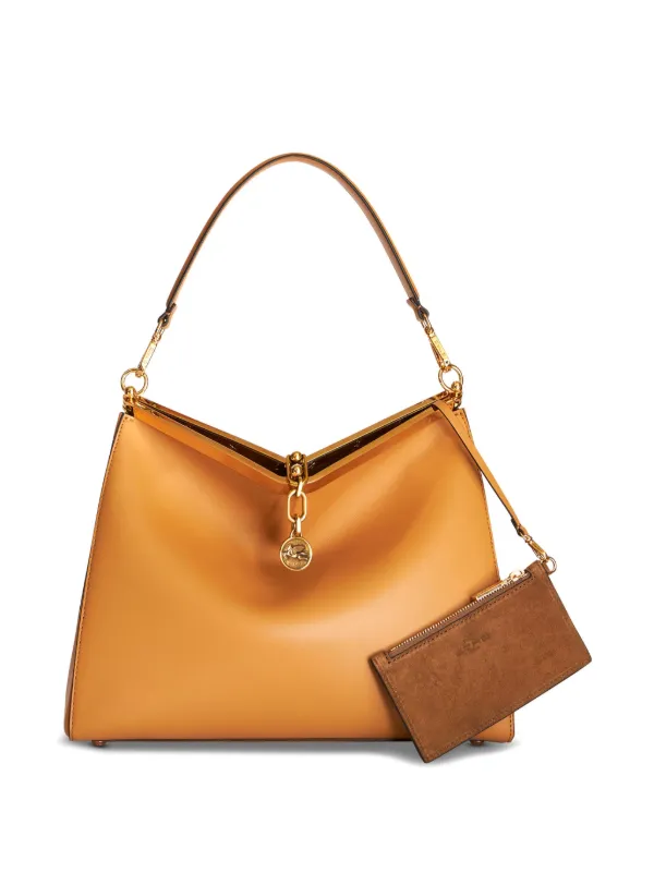 【送料&関税込】Etro Large Vela Shoulder Bag ETRO Large Vela Leather Shoulder Bag | Yellow | FARFETCH
