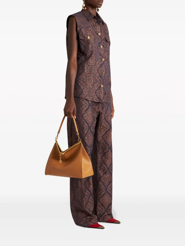 ETRO Large Vela Leather Shoulder Bag | Yellow | FARFETCH
