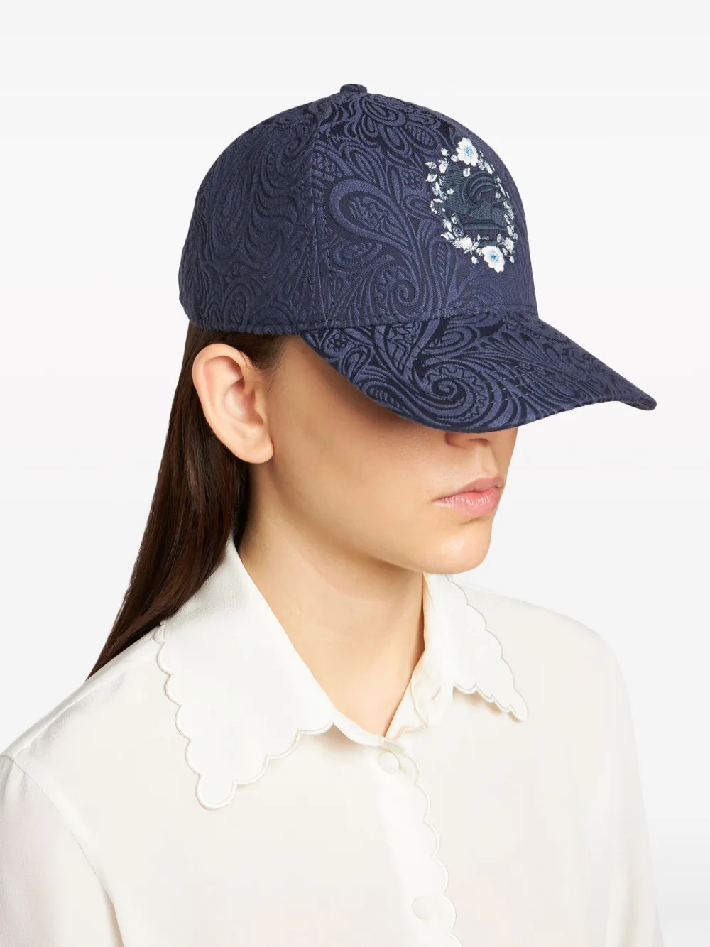 ETRO Honkbalpet met geborduurd logo Blauw