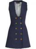 ETRO paisley-jacquard long waistcoat - Blue