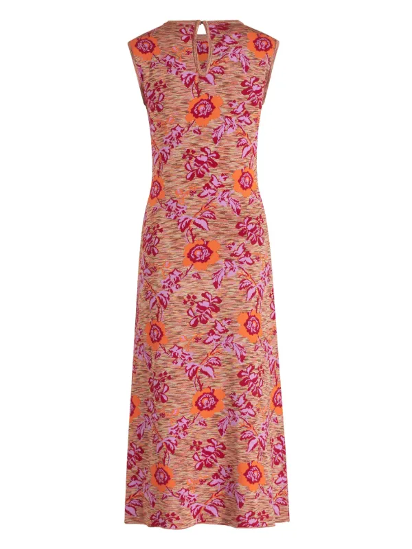 ETRO バックリボン フローラルレース ノースリーブ ドレス ETRO フローラル ノースリーブ ドレス | ピンク | FARFETCH JP
