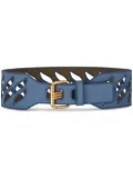 ETRO perforated cotton-canvas belt - Blue