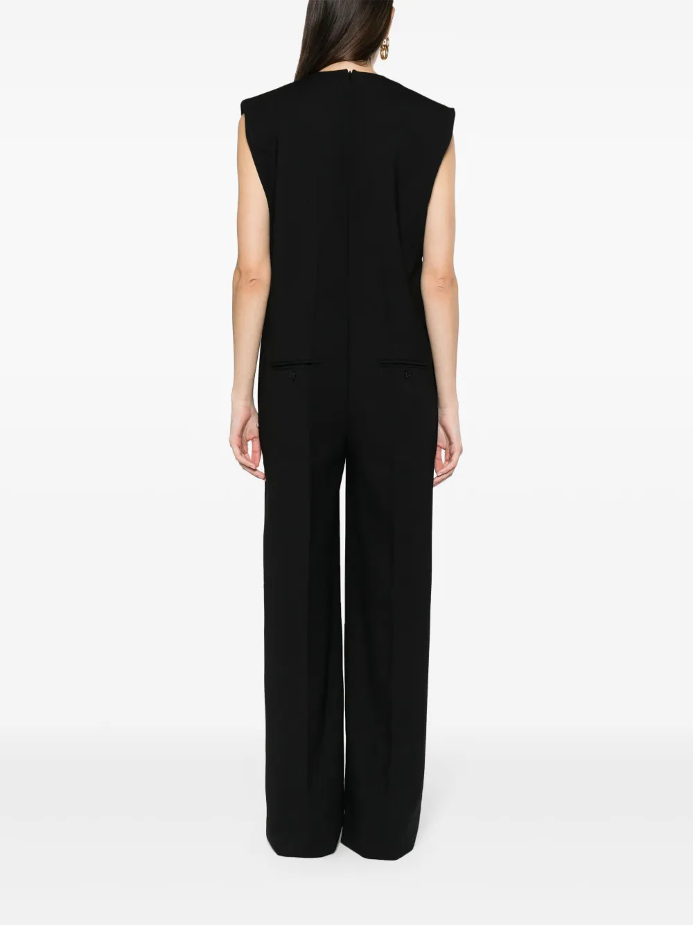 Shop Sportmax Colibri V-neck Jumpsuit In Black