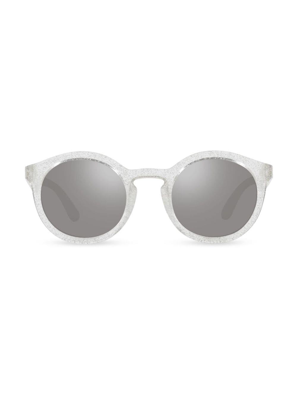 dolce & gabbana kids lunettes de soleil new pattern à monture ronde - blanc