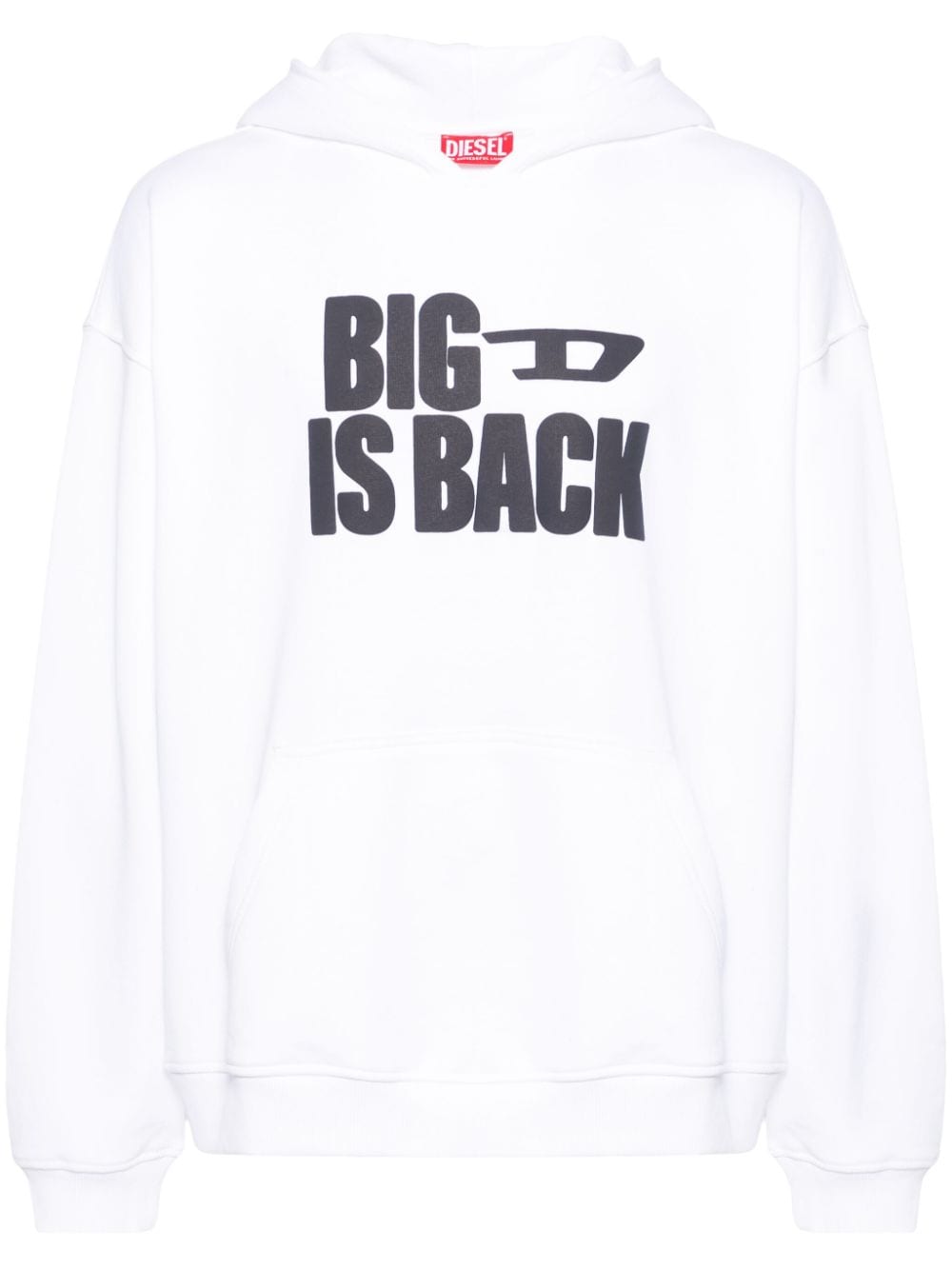 slogan-print cotton hoodie