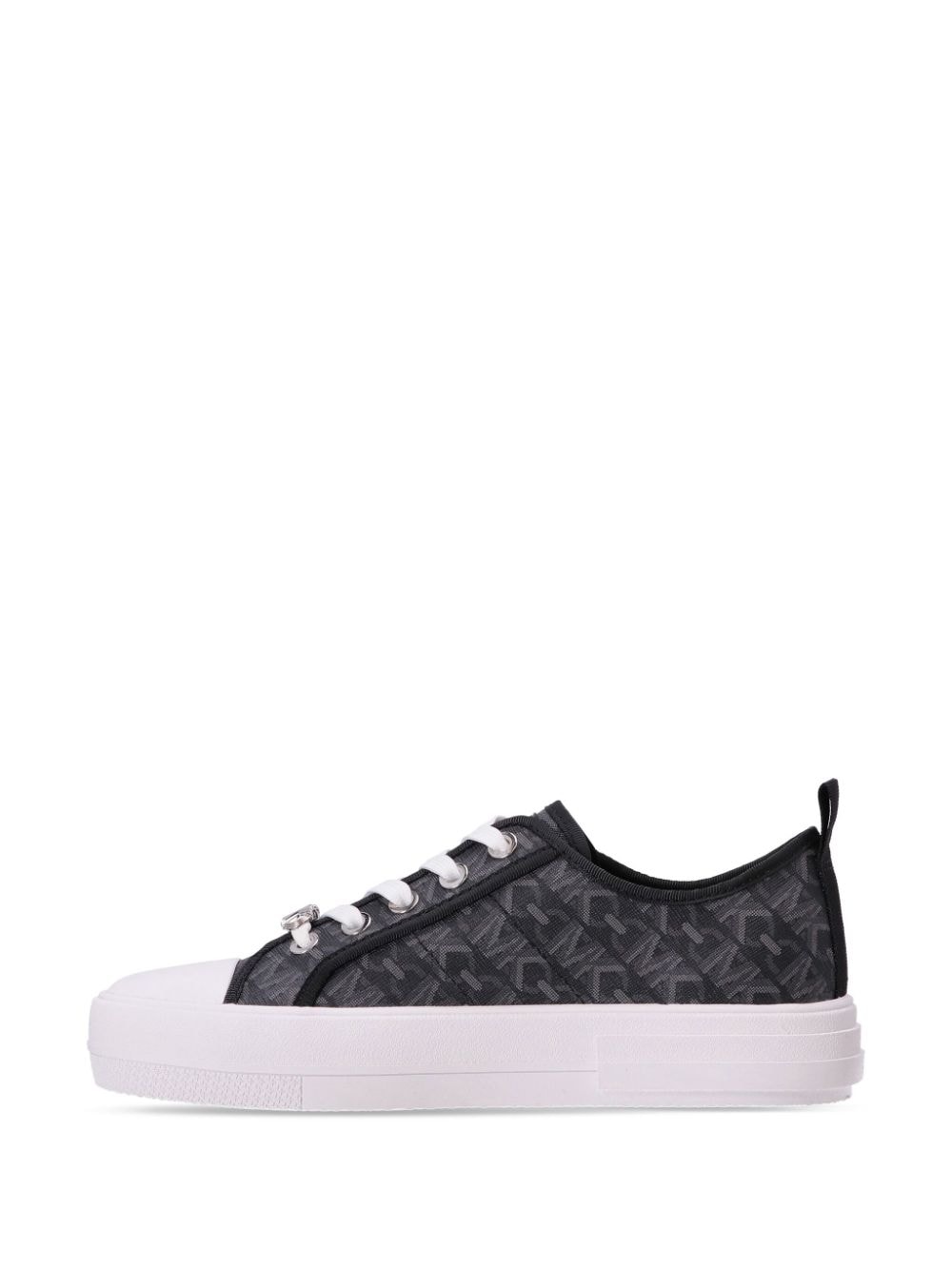 Shop Michael Kors Evy Canvas Sneakers In Black