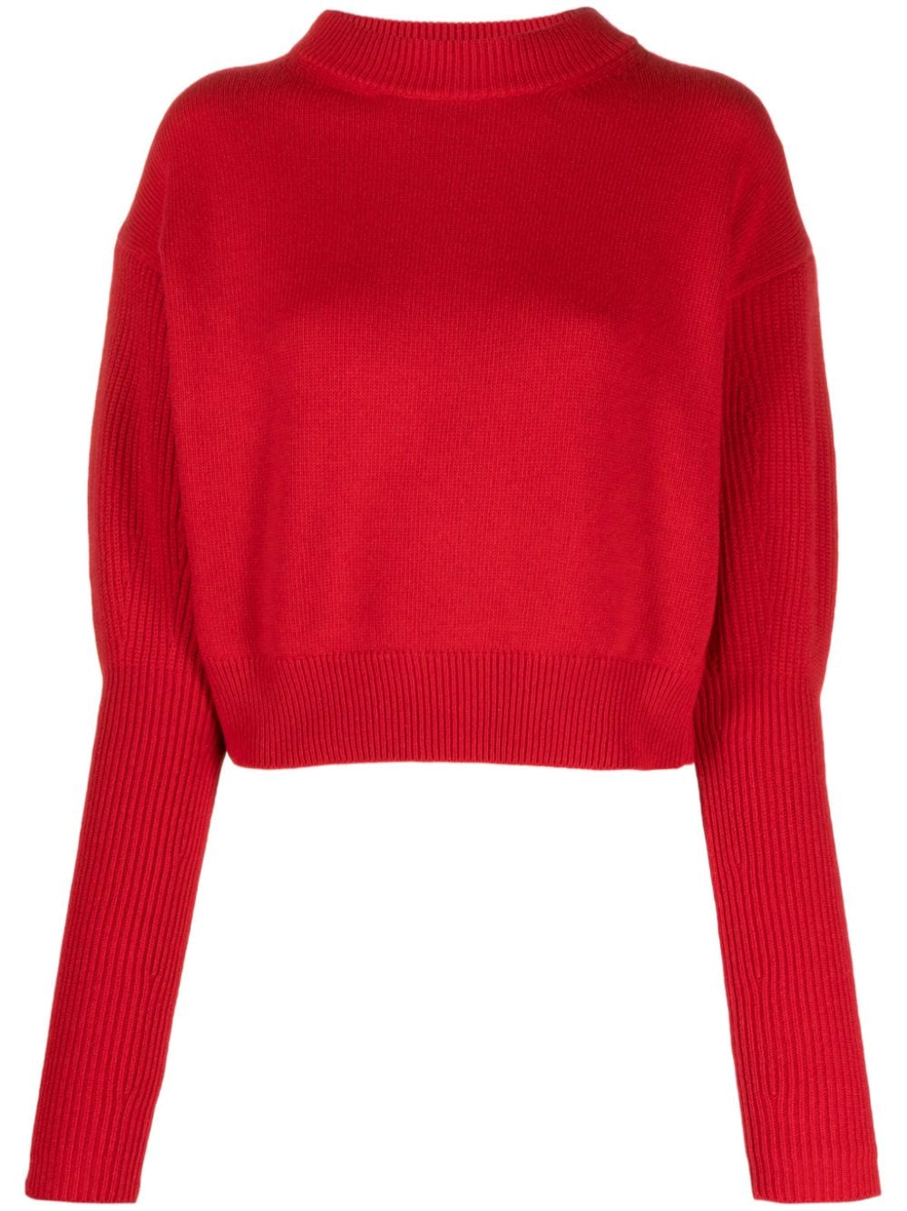 cropped cashmere-blend jumper