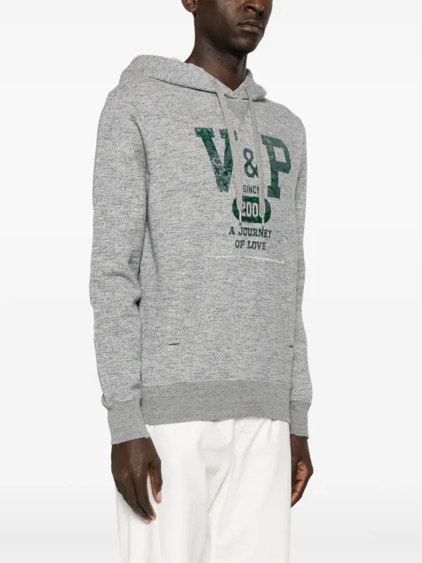 【関税&送料込】Golden Goose Journey Line Cotton Hoodie Golden Goose Journey Printed Cotton Hoodie | Grey | FARFETCH
