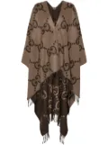 Gucci Jumbo GG-jacquard cashmere cape - Brown