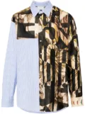 Pierre-Louis Mascia Alotho patchwork shirt - Blue