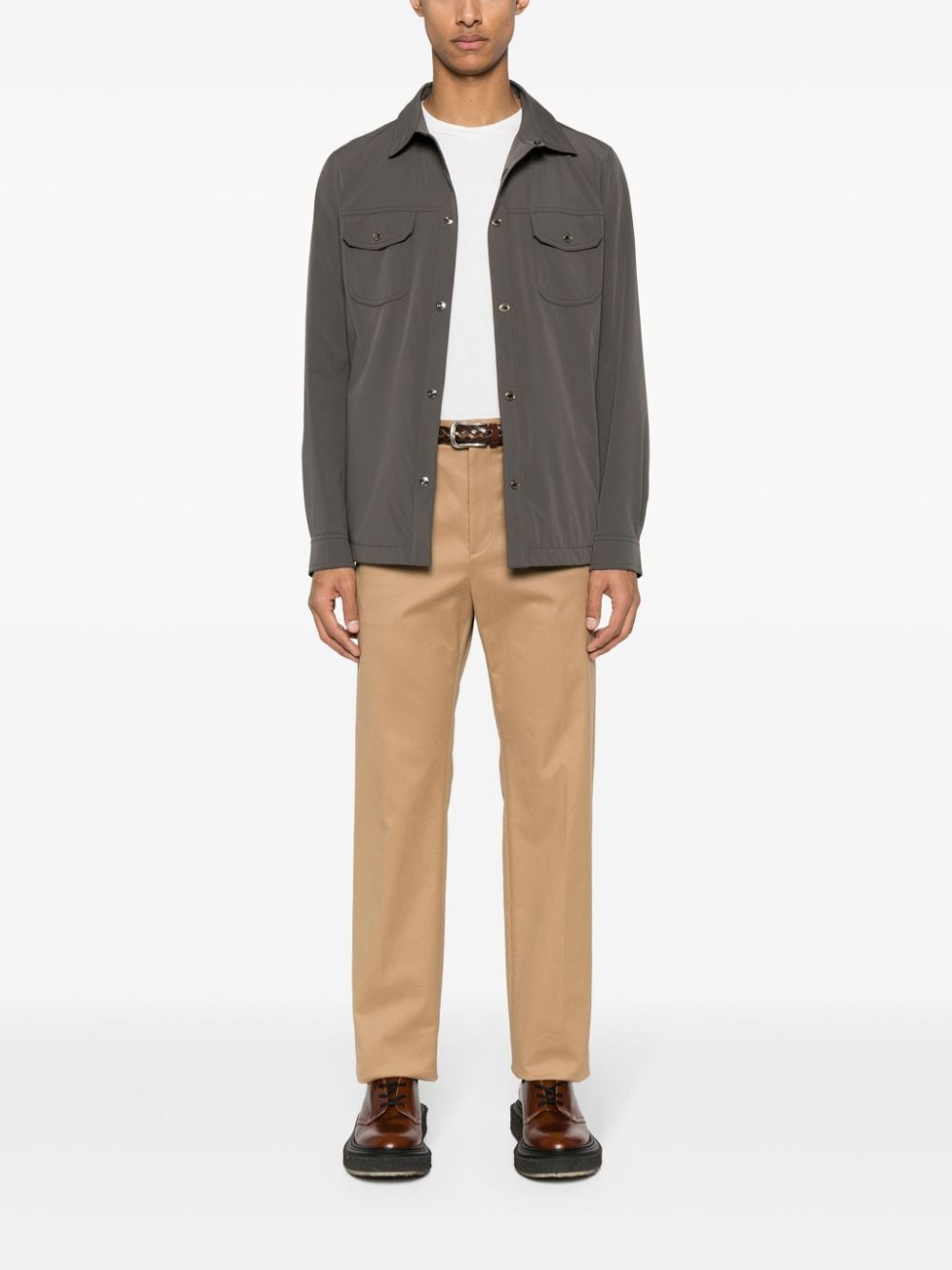 Moorer long-sleeve shirt jacket - Grijs