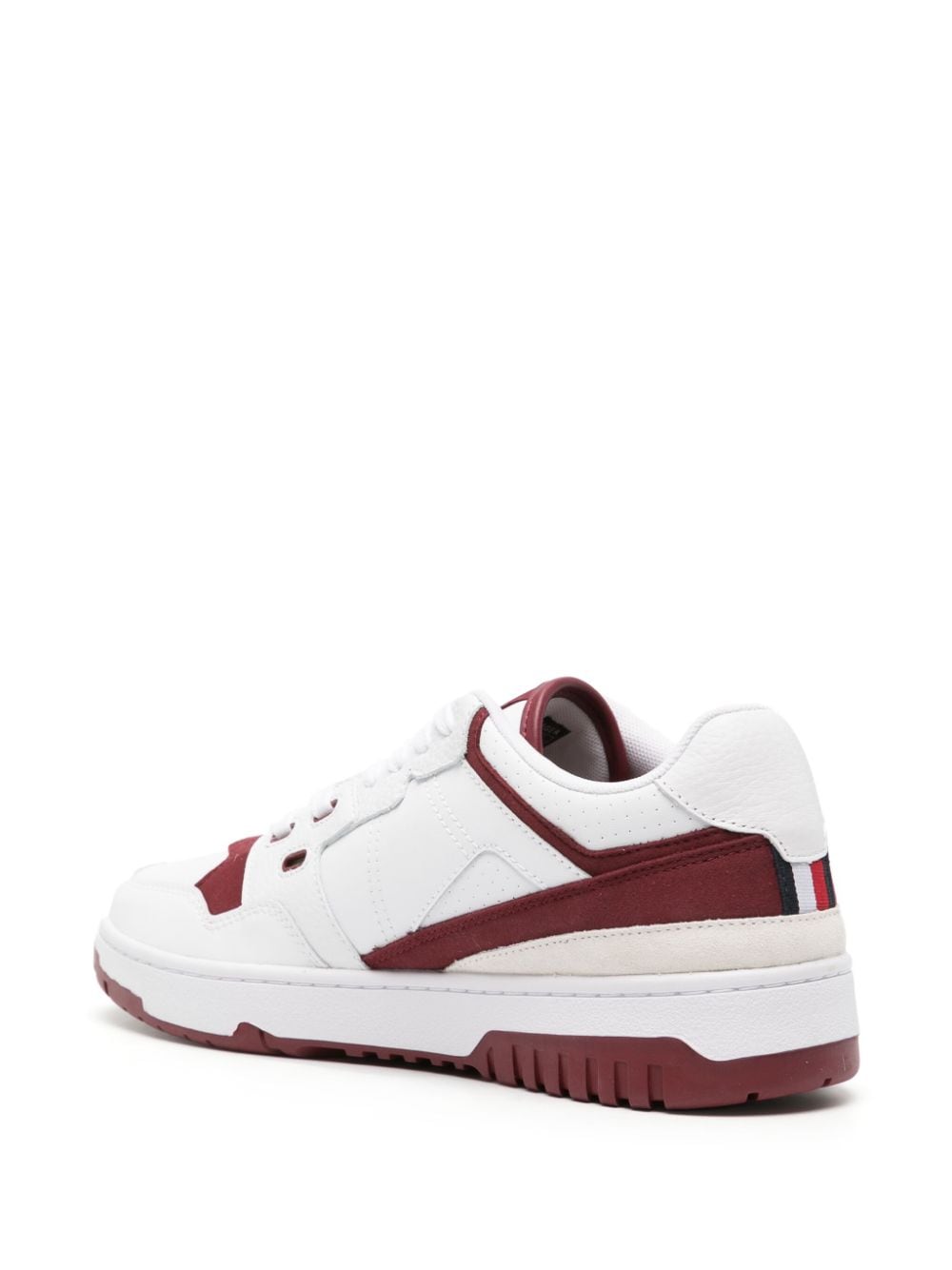 Shop Tommy Hilfiger Basket Street Leather Sneakers In Rot