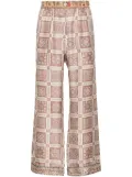 Pierre-Louis Mascia Aloe silk trousers - Red