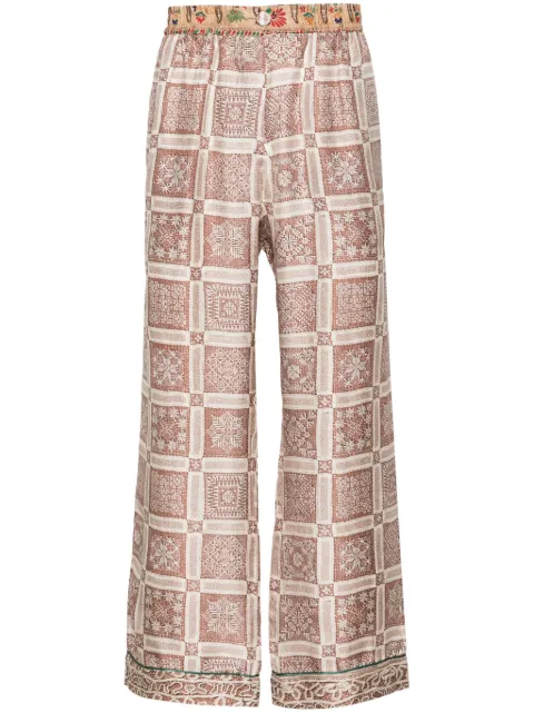 Pierre-Louis Mascia Aloe silk trousers