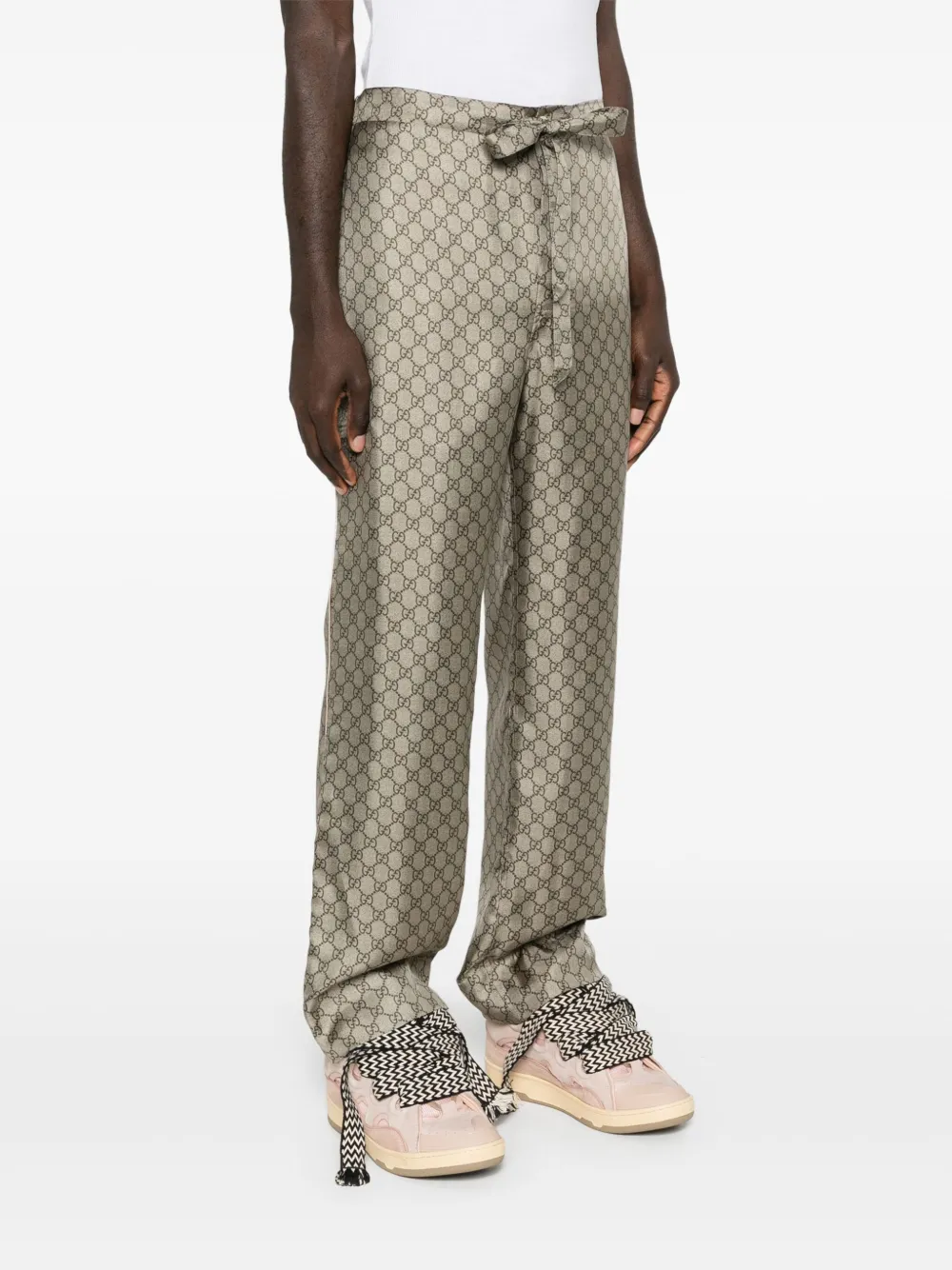 Gucci GG Supreme-print Silk Trousers - Farfetch