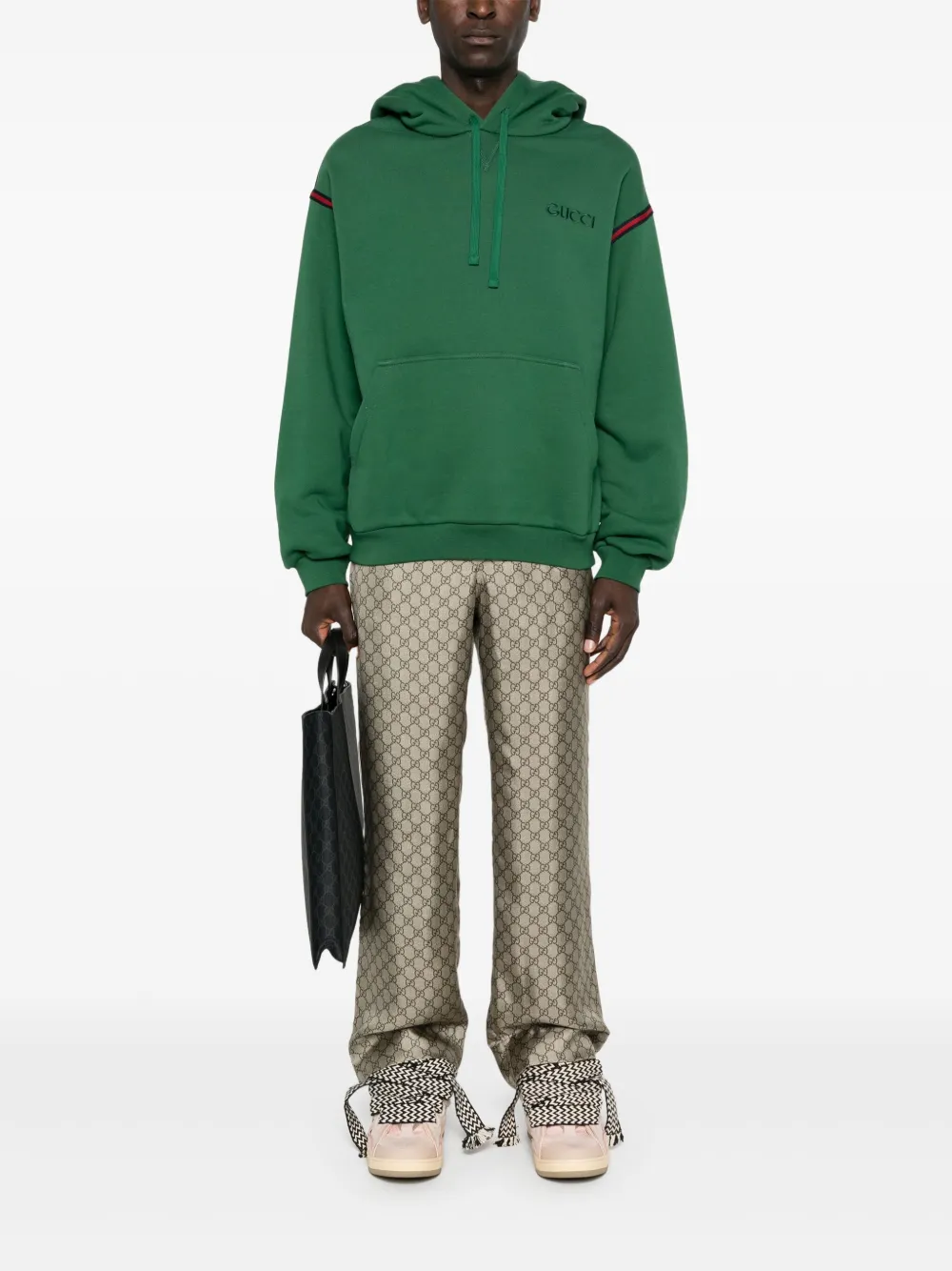 Gucci GG Supreme-print Silk Trousers - Farfetch 
