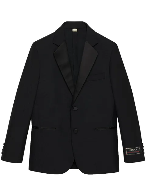Gucci Interlocking G-appliqué wool blazer