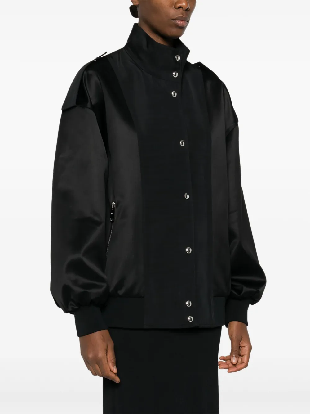 Shop Khaite The Farris Bomber Jacket In Black