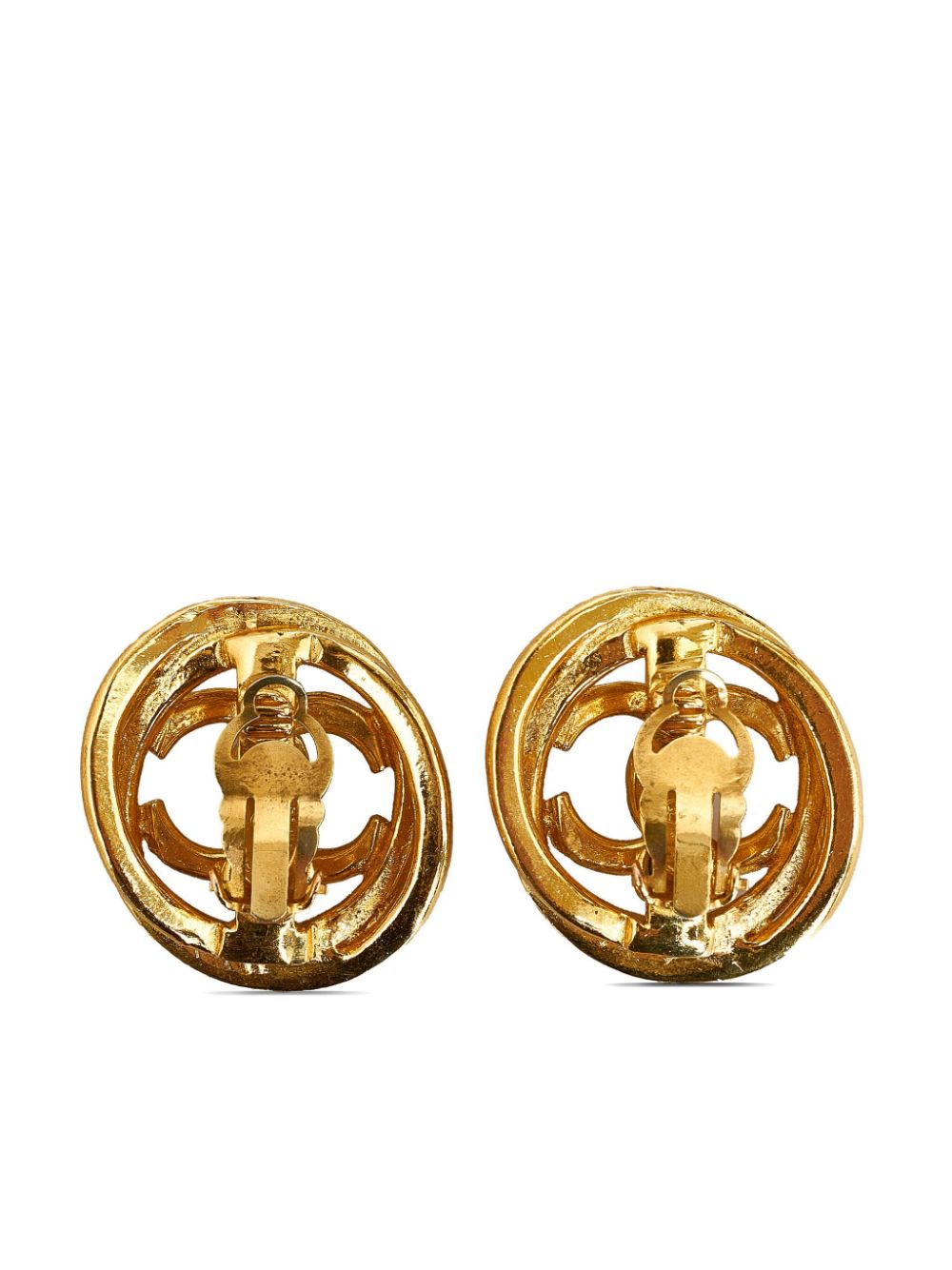 CHANEL Pre-Owned CC clip-on earrings - Goud