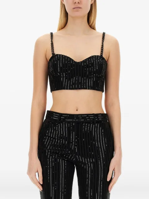 Michael Michael Kors Chain-strap striped top