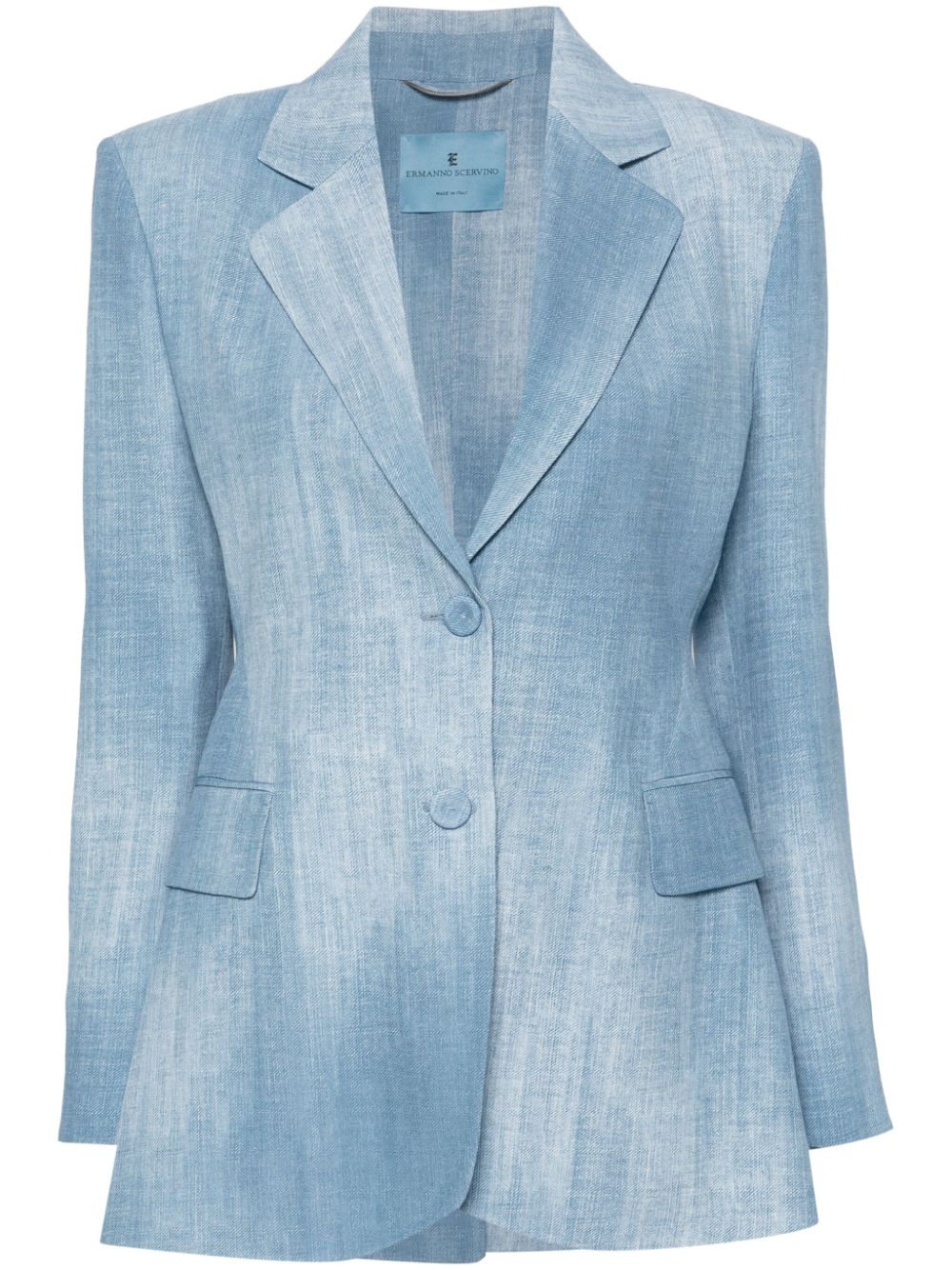 Ermanno Scervino denim-print blazer - Blu