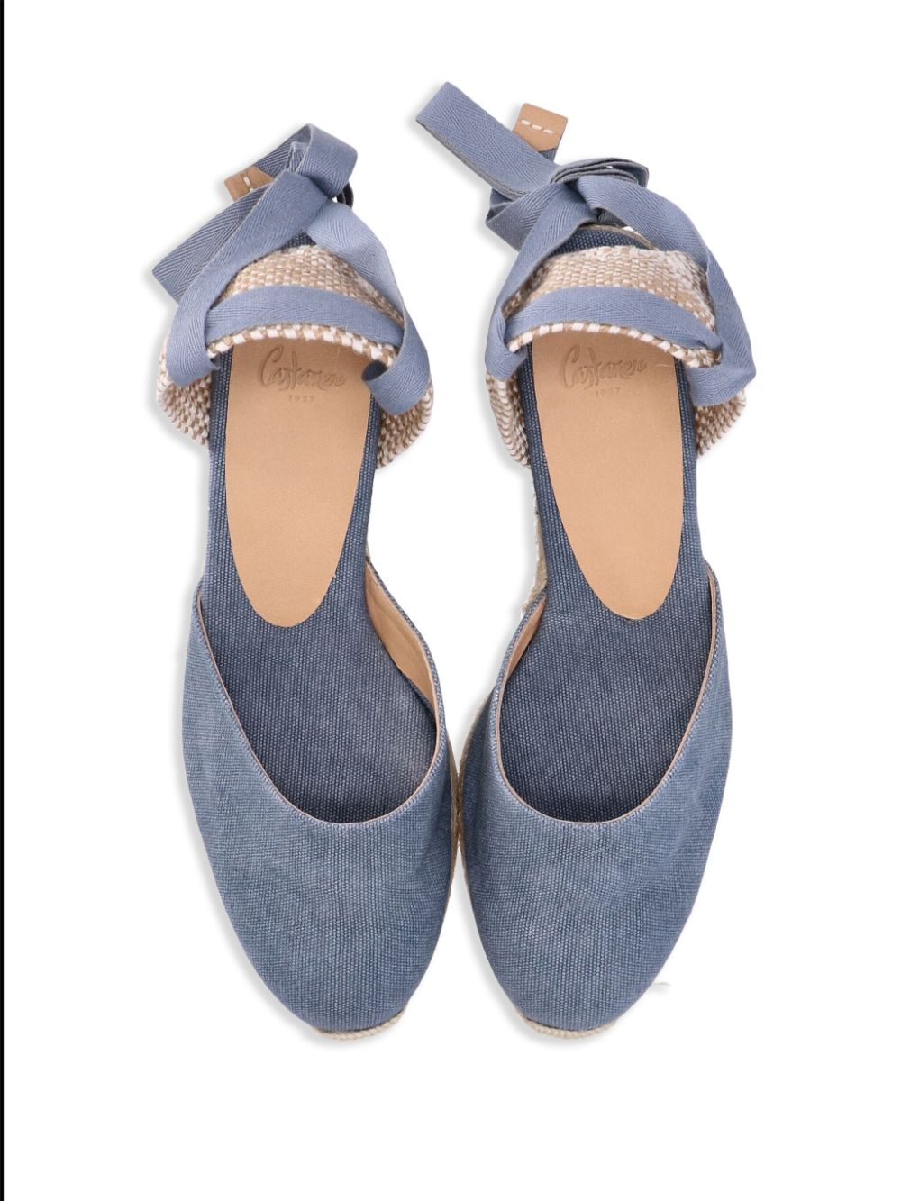 Shop Castaã±er Carina Jute Espadrilles In Blau