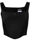DSQUARED2 mesh-panels corset top - Black