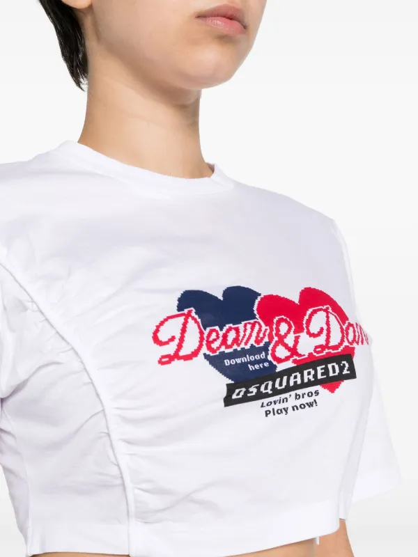 Tシャツ・カットソー DSQUARED2 Woman T-Shirt White S80GC0072D20020 100 Dsquared2 Women's White Short Sleeve T-Shirt