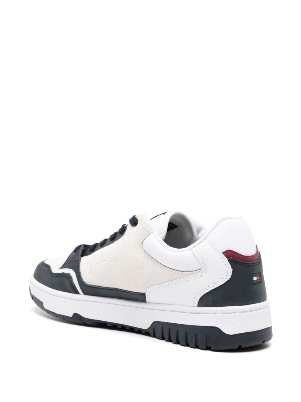 Shop Tommy Hilfiger Basket Street Suede Chunky Sneakers In White