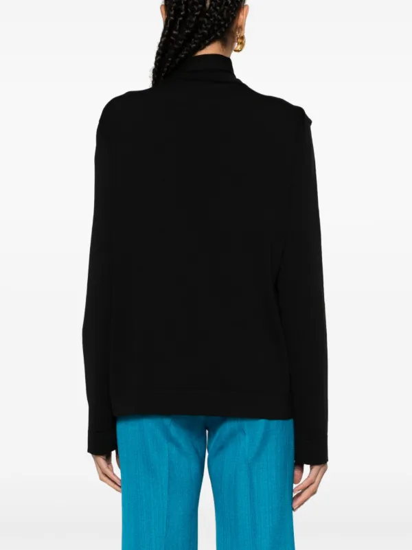 【送料&関税込】Jil Sander Knit Top Jil Sander scarf-detailed Knit Top | Black | FARFETCH