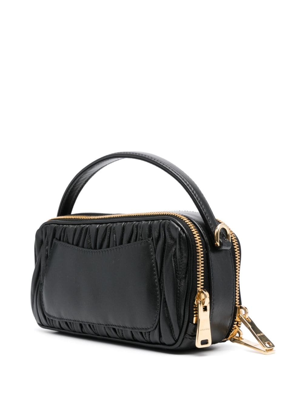 Shop Miu Miu Matelassé Leather Cross-body Bag In Schwarz