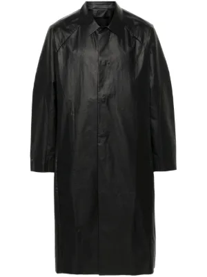 OUR LEGACY BLITHE COAT コート ブラック 46 Our Legacy - Blithe Coat Shining Black Crinkle Solaro