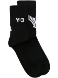 Y-3 x Adidas logo intarsia-knit socks - Black