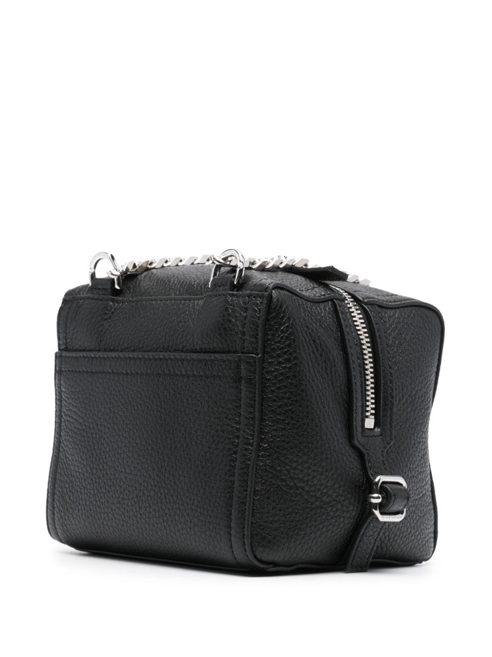 Shop Givenchy Mini Pandora Leather Shoulder Bag In Black