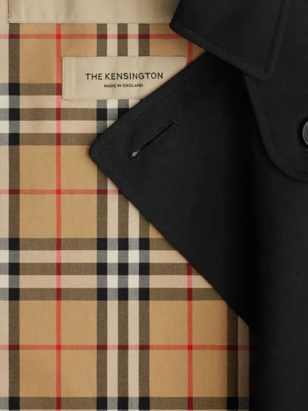 Burberry Short Kensington Heritage Trench Coat | Black | FARFETCH
