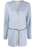 Michael Michael Kors chain-link ribbed cardigan - Blue