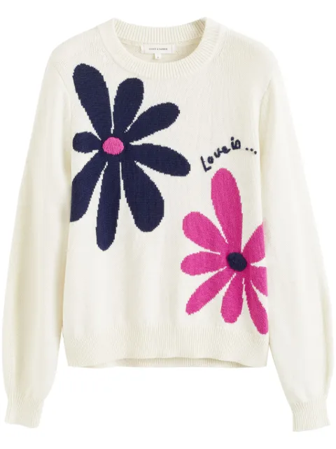 Chinti & Parker Love Is intarsia-knit jumper