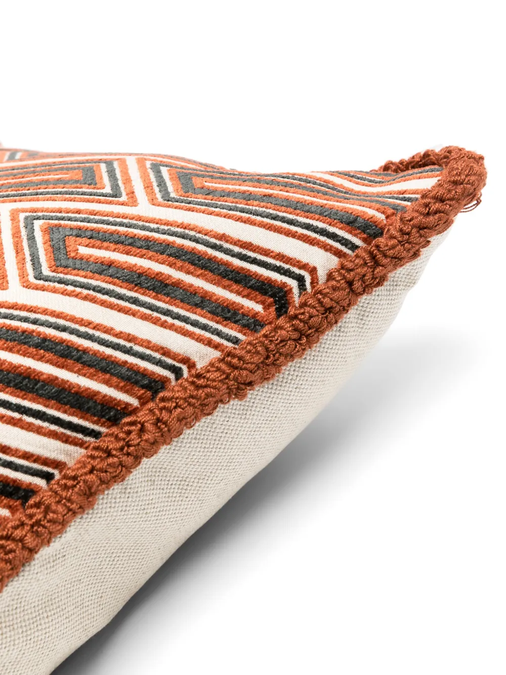  Soho Home Vende Geometric-pattern Cushion (50cm X 50cm) - Brown 