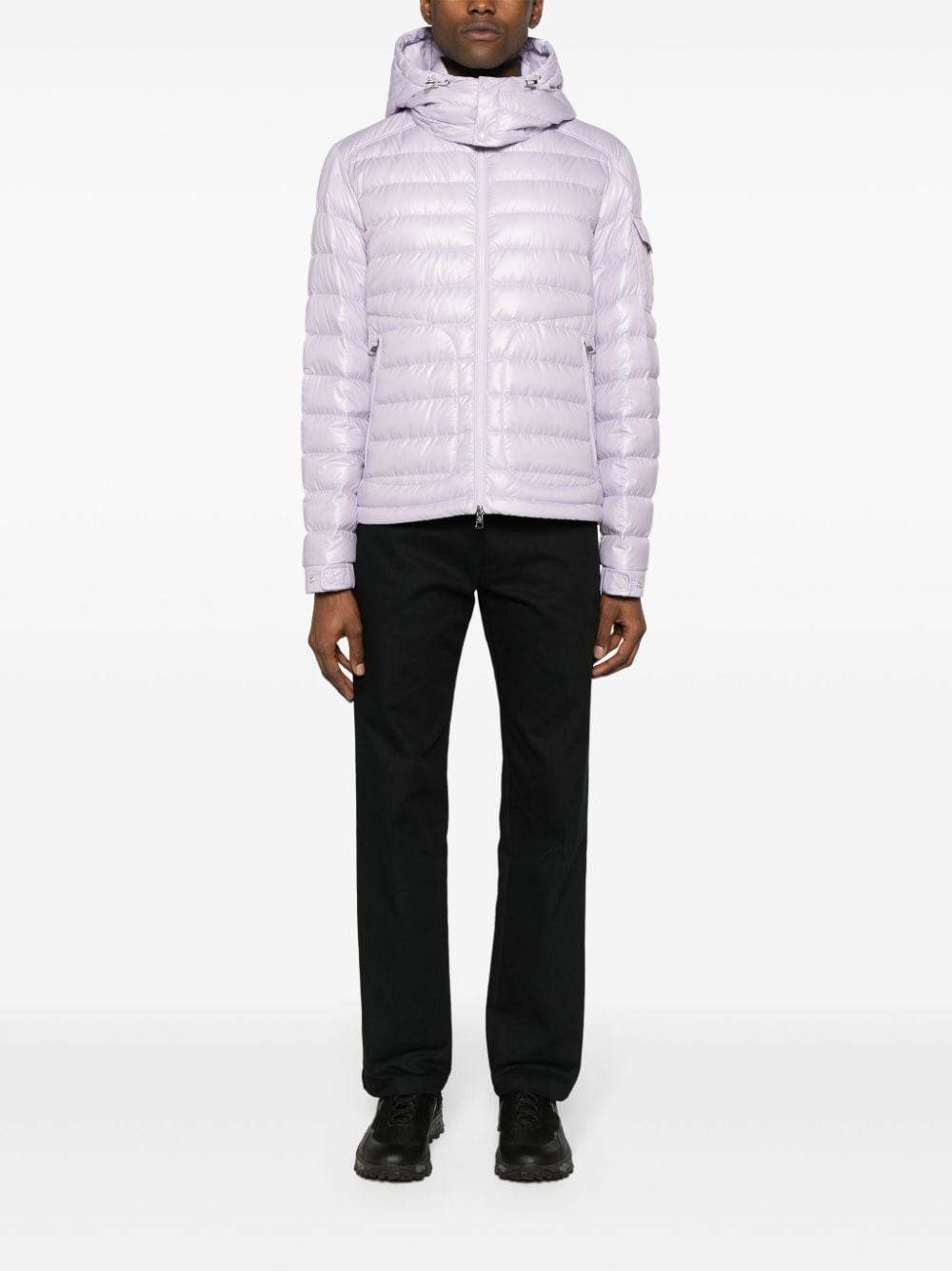 Shop Moncler Lauros Down-feather Jacket In Purple