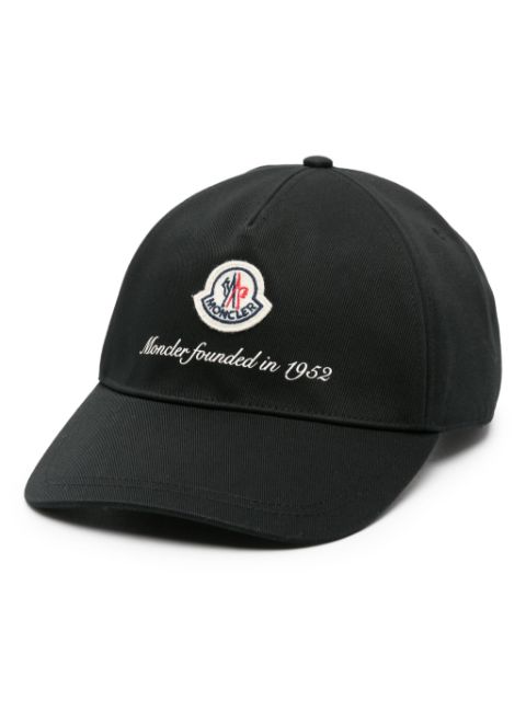 Moncler gorra con parche del logo