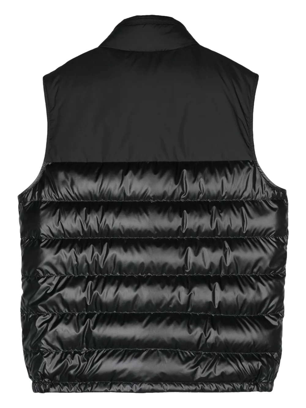 Shop Moncler Logo-patch Down-feather Gilet In Black