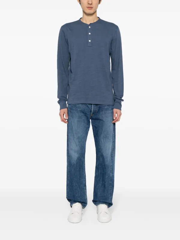 Rag & Bone ヘンリーネック Tシャツ | ブルー | FARFETCH JP Rag & Bone ヘンリーネック Tシャツ | ブルー | FARFETCH JP