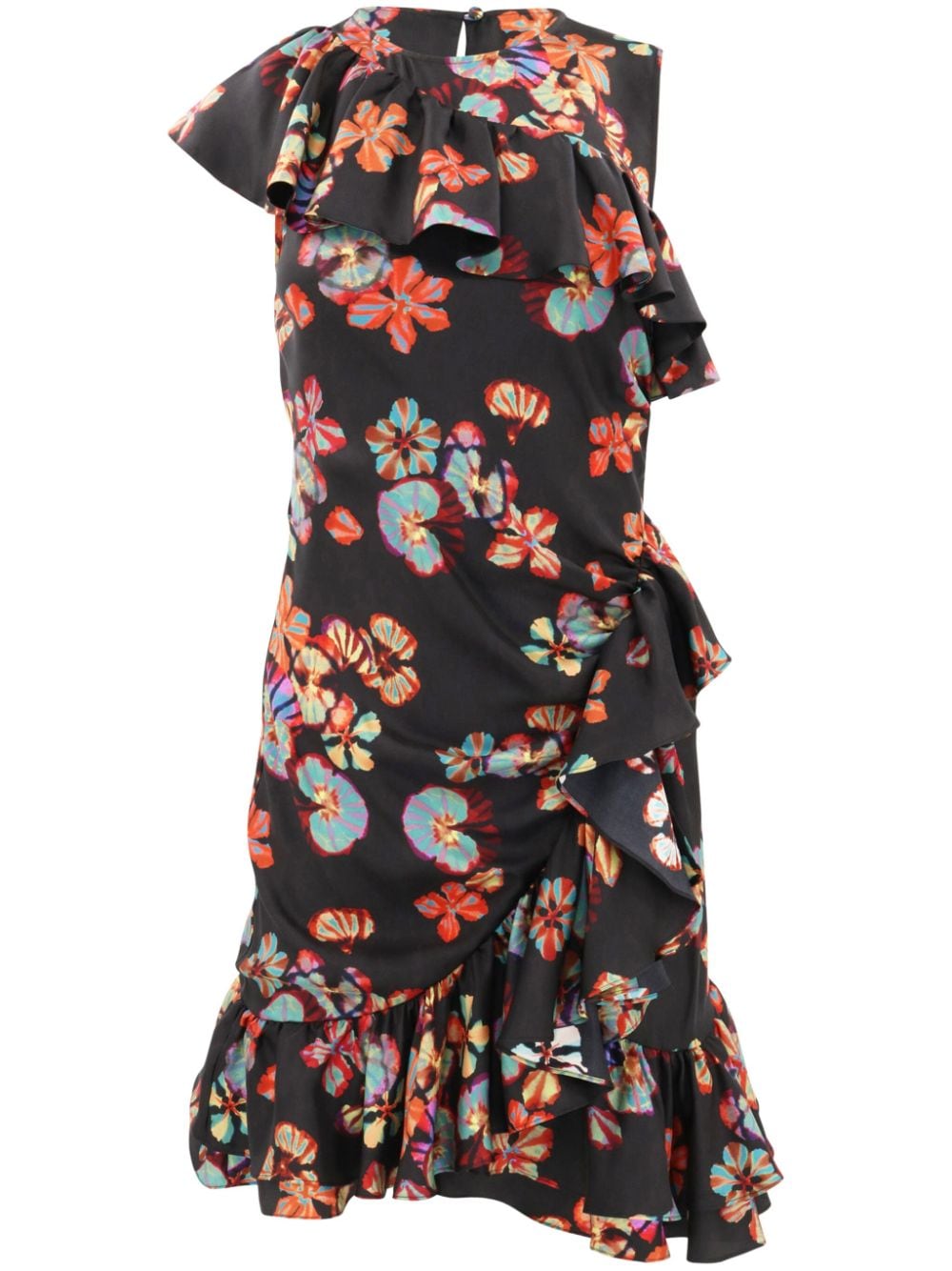 Shop Ulla Johnson Candace Floral-print Dress In Black