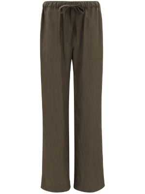 Handred logo-patch mid-rise straight-leg Trousers - Farfetch