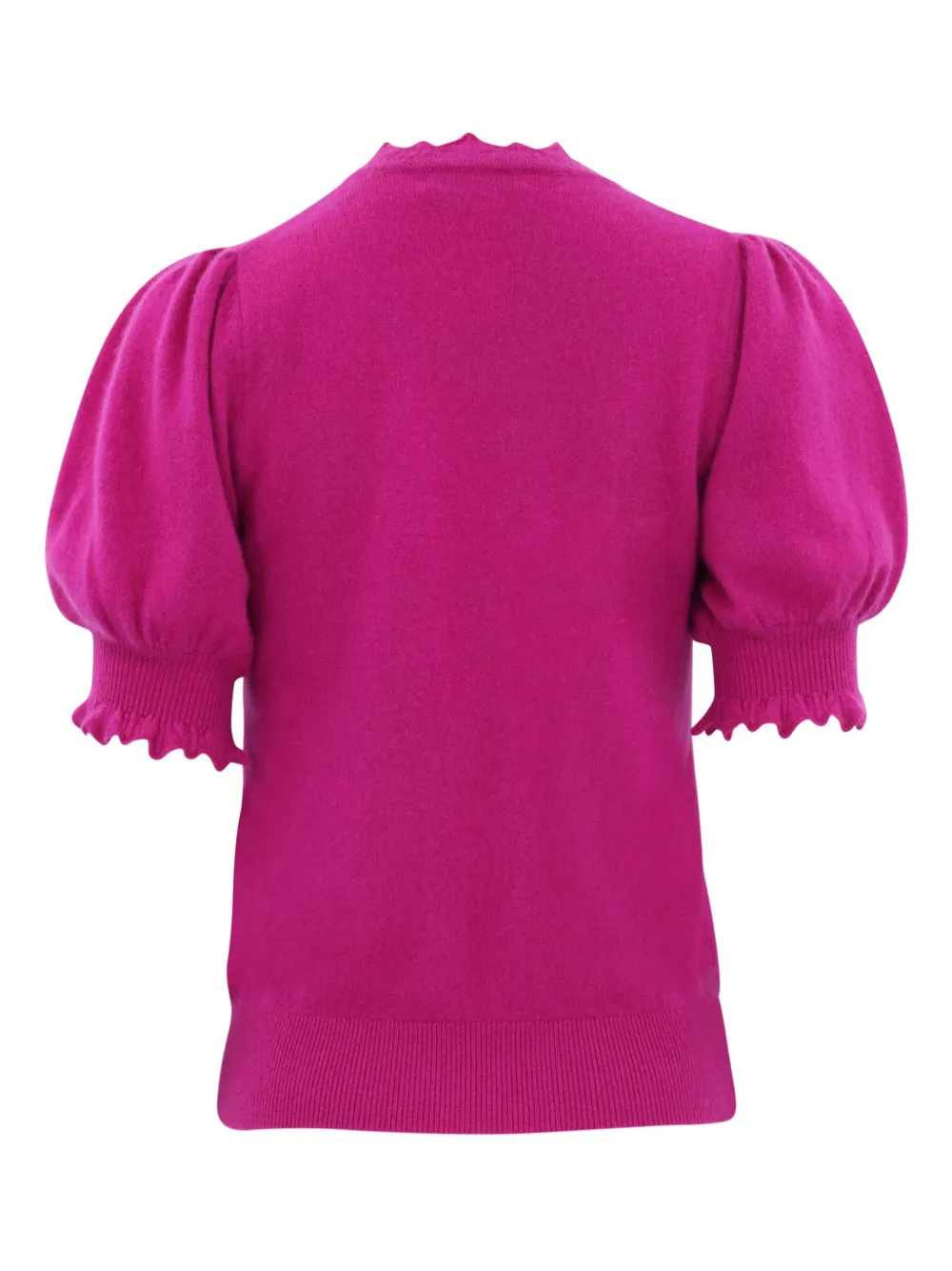 Shop Ulla Johnson Lotta Ruffled Cashmere Top In Pink